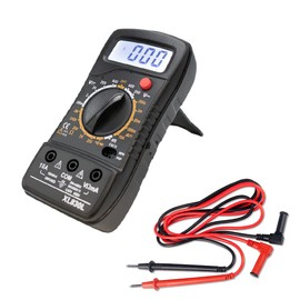 MMOBIEL Digital Portable Multimeter, Voltmeter, Ammeter Ohmmeter Circuit Checker AC/DC Voltage Current Resistance Diodes Transistor Backlight LCD incl Test Leads