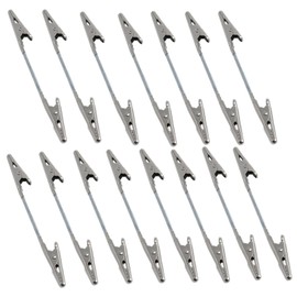 Yukata Double Sided Clip - Metal Alligator Clip - Silver 15PCS