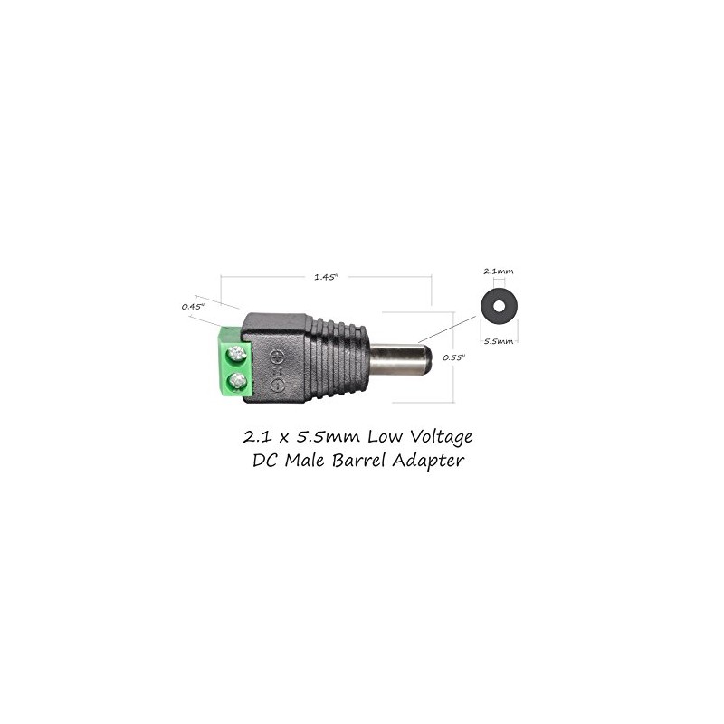 Barril macho y hembra conector Plug 5.5 mm x 2.1