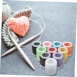 LIFKOME 10Pcs Waxed Cotton Cord Strings for DIY Jewelry Making Random Color Waxed Cotton Strings for Bracelets Necklaces and Craft Projects