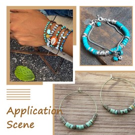 Bestewelry 6mm Natural Gemstone Heishi Beads 300pcs Flat Round Coin Discs Healing Chakra Loose Spacer Beads for Jewelry Crafts Bracelet Earrings Necklaces 10 Styles