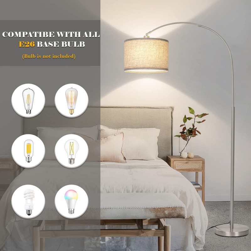 Arc Floor Lamp, Modern Floor Lamp for Living Room with