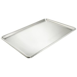 Winco Commercial-Grade Stainless Steel Sheet Pan, Open Bead, 20 Gauge, 2/3 Size