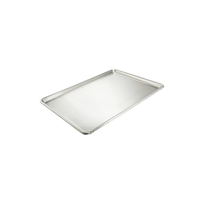 Winco Commercial-Grade Stainless Steel Sheet Pan, Open Bead, 20 Gauge,