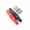 10Pcs Insulated Safety Straight Seal Protection Shrouded 4mm Banana Plugs