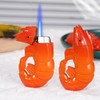Torch Lighter, Unique Creative Prawns Design Butane Lighter, Windproof Adjustable