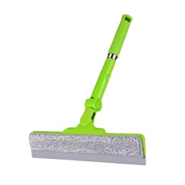 Homilifibra All-Purpose Shower Squeegee for Glass Doors, Bathroom Cleaner Tool for Household Window Mirror, Cleaning Tile Wall,Car,Windshield Squeegee with 12" Blade and 15" Long Handle