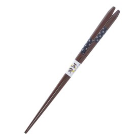 Ishida Pentagonal Margaret Wooden (Natural Wood) Blue Chopsticks 11.0 inches (28 cm)