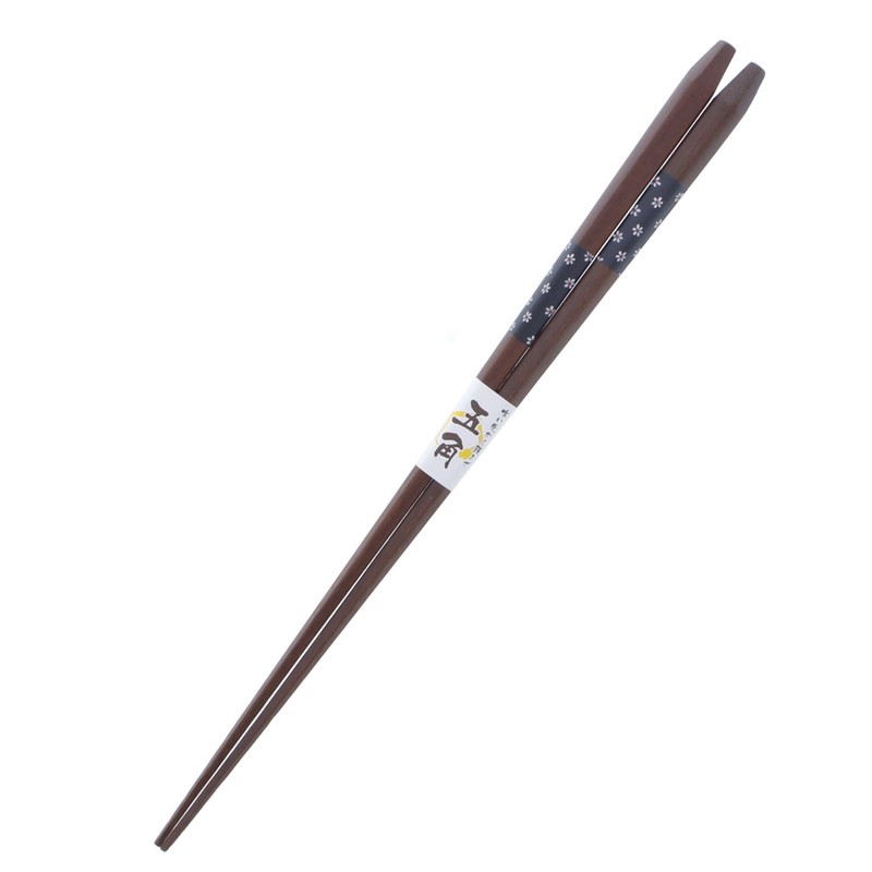 Ishida Pentagonal Margaret Wooden (Natural Wood) Blue Chopsticks 11.0 inches