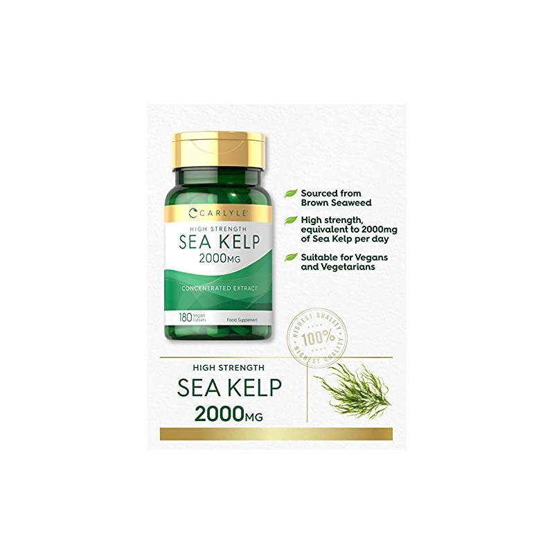 Sea Kelp 2000mg | 180 Vegan Tablets | Natural Source