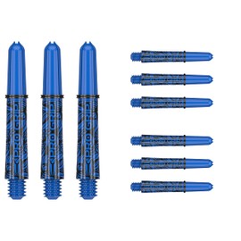 TARGET Darts 3 x Ink Design Short Blue Pro Grip Dart Shafts - 9 in Total | Professional Dart Accessories, Dart Stems