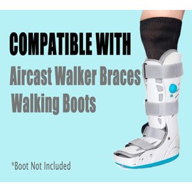 CIRZUEX 2 Pairs Walking Boot Socks Air Cam Walker Brace Fracture Boot Orthopedics Socks Cast Boot Replacement Sock Liner