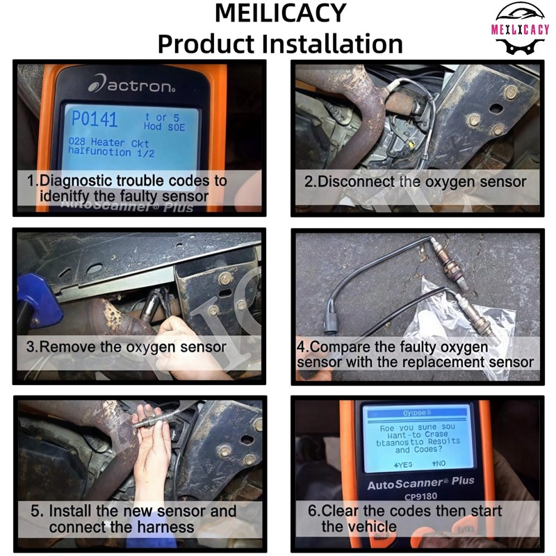 MEILICACY 234-5135 Upstream 234-4488 Downstream O2 Oxygen Sensor (Set of