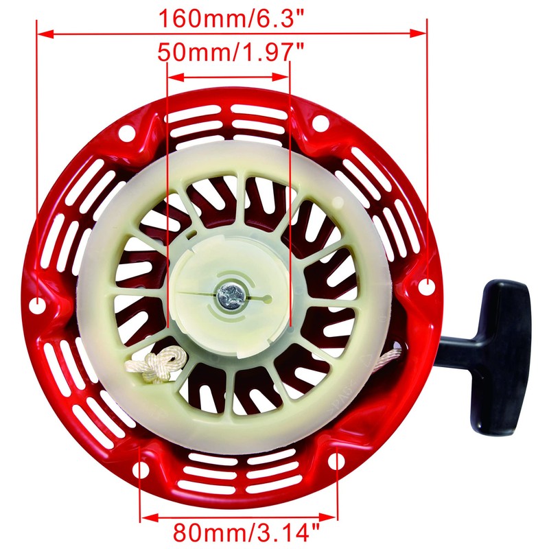 WOOSTAR Recoil Pull Starter Replacement for GX160 GX200 Generator 168F