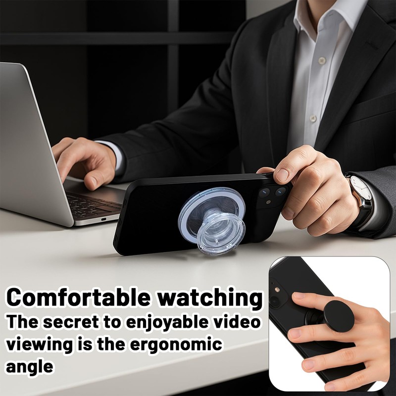 2Pcs Phone Grip, Phone Hand Holder Collapsible Cellphone Finger Grip