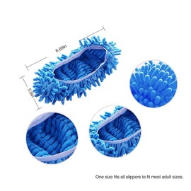 1/2 Pair Lazy Mop Slipper Floor Polishing Cleaning Sock Shoe Mopping Slipper Cover - Chenille Mop Slippers