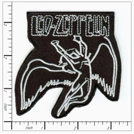 Patchwork Paradise Led Zeppelin Embroidered Iron-On Patch – Classic Rock Band Logo Music Badge
