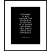 Motivational quote "Courage" by Theodore Roosevelt unframed poster or print