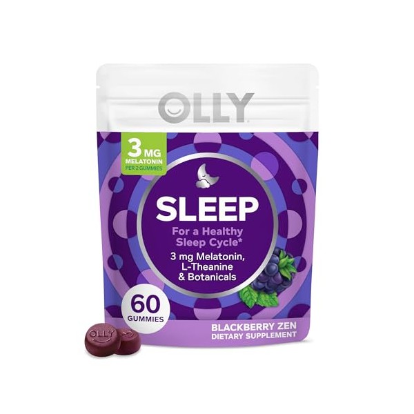 OLLY OLLY Sleep Gummy, 3 mg Melatonin, L-Theanine, Chamomile, and