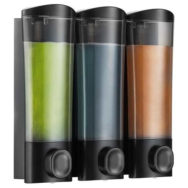 3-in-1 Shower Soap Dispenser Wall Mounted,Pollock Shower Dispenser 3 Chamber
