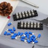 Terminal Block,2 Pack 6 Circuits 20-30A 200v-450v Dual Row Screw
