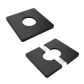 Tsnamay 2 Pcs Wall Split Flange, ABS Square Self-Adhesive Escutcheon Plate Buckles Design for 1.3"/33mm Diameter Pipe