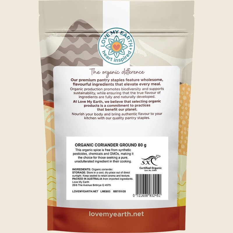 Love My Earth Organic Coriander Ground 80g