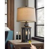 G-SAFAVA 23.75" Retro Farmhouse Black Table Lamp for Living Room