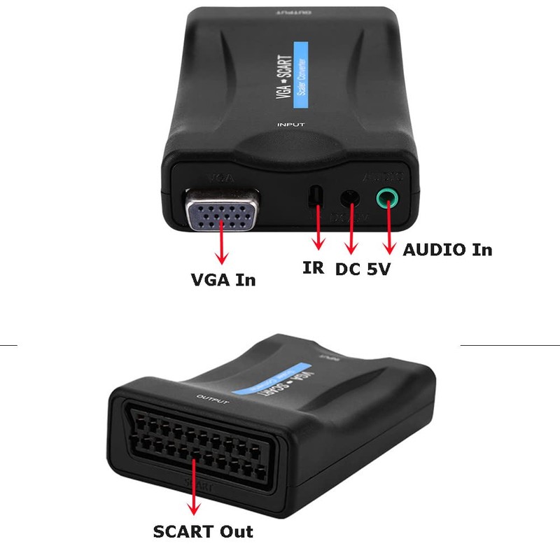 Diyeeni VGA to Scart Converter VGA to Scart Video Audio