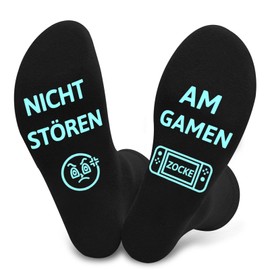 Zrebcley Funny Gifts Funny Socks Men 43-46 Novelty Cotton Socks Socks with Saying Christmas Gifts for Men Women Teenagers, black