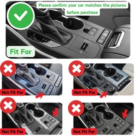 INUBOXES Carbon Fiber Center Console Gear Shift Panel Cover Sticker Interior Trim Decal Compatible with Toyota Highlander 2020-2022 L LE XLE (Gear Shift Panel Cover)