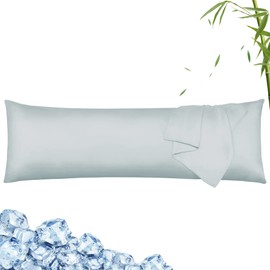 LINENOVA 100% Bamboo Pillowcase Body Size - Breathable Cooling for Hot Sleepers and Night Sweats- Silky Soft Pillowcases with Envelope Closure - (Sage Green 48x150cm)