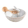 Mud Pie Bunny Bowl Tidbit, White; 5.75" dia x 4"