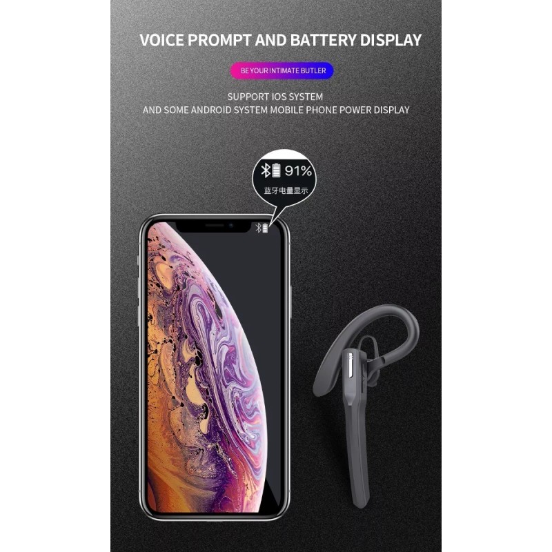 PMARKET Audífono M8 Pro Manos Libres Rotación 360 Bluetooth 5.0