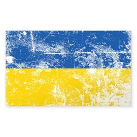 CafePress Stand with Ukraine Sticker Rectangle Bumper Sticker Car Decal
