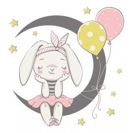 DaraBaby Vinil Decorativo Coneja Luna Habitación Estancia Niña Bebe