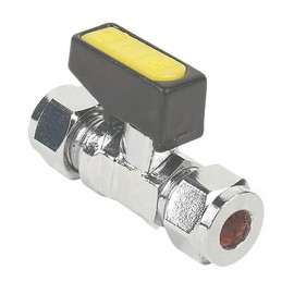 Pack of 2-15mm Mini Lever Gas Ball Valve (Known as 15mm Gas Valve/Gas valves / 15mm Gas Isolation Valve/Straight Gas Ball Valves/Gas isolating Valve Also Available in 8mm, 10mm, 15mm)