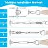 57Pcs Sun Shade Sail Hardware Kit 6 inch with 4Pcs