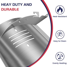 Flame Broiler Kit for Pit Boss Tabletop Portable 150 Pellet Grills Pro Series II Mahogany 150PPS Replacement Parts Pitboss Diffuser Heat Deflector Plate Smoker BBQ Accessories