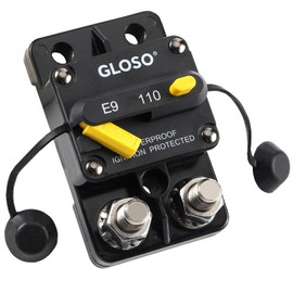 GLOSO Circuit Breaker Manual Reset Waterproof Boat Truck Automotive Marine 110 Amp E9C