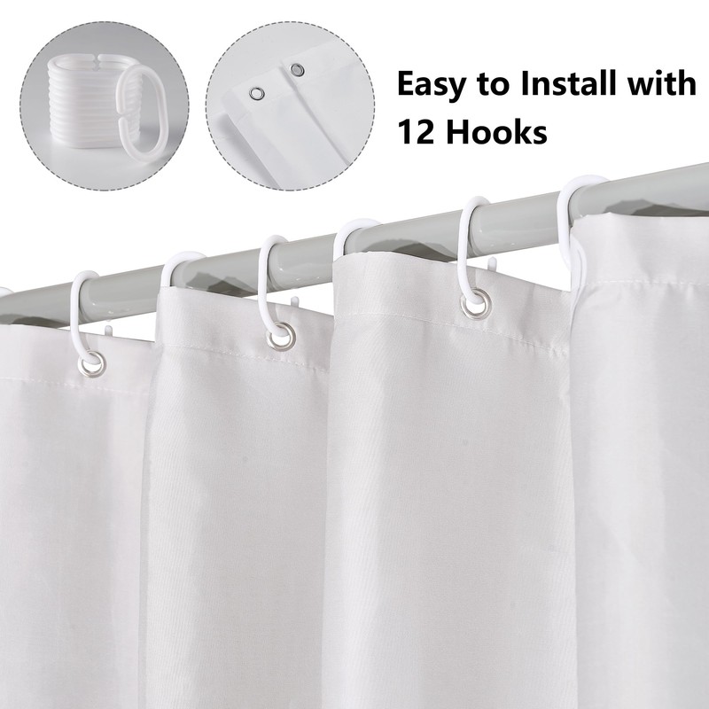 KAIMEIYU Shower Curtain Washable Textile Polyester Fabric Bathroom Curtain with