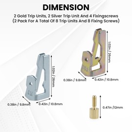 UBANU 4 Pack 156T1978A Time Switch Replacement Trippers Kit, Pool Timer on Off Clips for Inter-Matic T100 Series Timers (4 ON /4 Off /8 Screws)