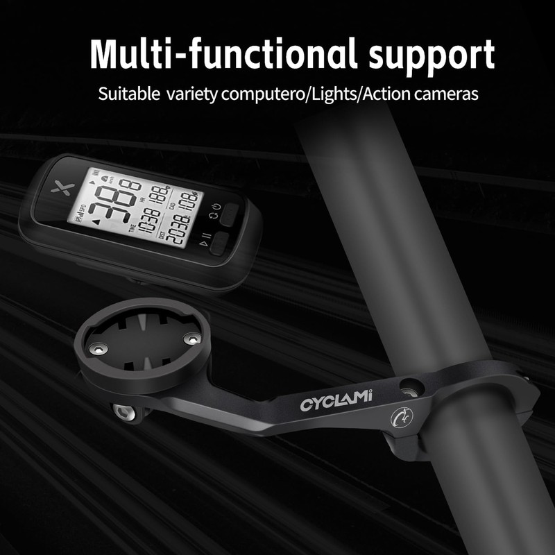 CYCLAMI Aluminum Alloy Bicycle Mount Compatible with Garmin Edge,iGPSPORT, XOSS,