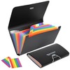 2 Pcs 13 Pockets Expanding File Folders,B6 Accordion Folders/Portable Receipt