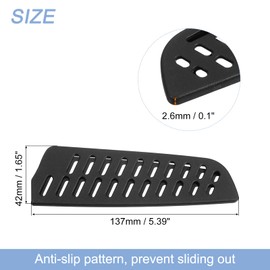 uxcell 2Pcs Knife Cover Sleeves Blade Edge Guards for 5" Santoku Knife Blade Edge Protector Cover Universal Knife Sheath for Kitchen, Black
