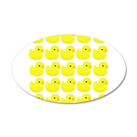 CafePress Rubber Ducks Wall Decal 35"x21" Oval Wall Decal, Vinyl Peel, Reusable Cling