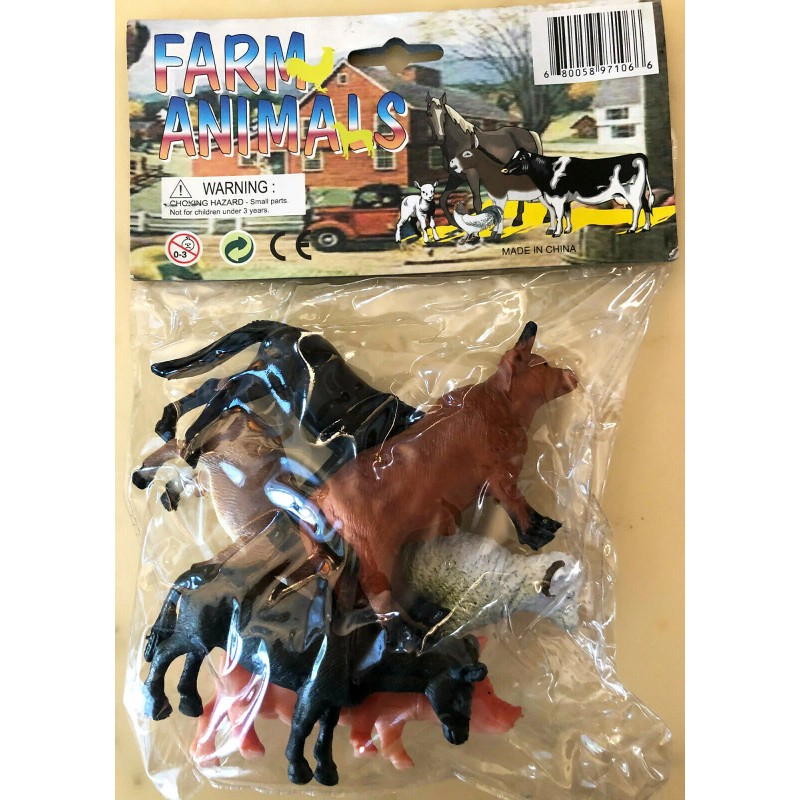 HS New FARM Plastic ANIMALS Models Toys, Figurines: Horse Pig