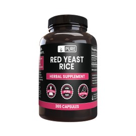 Pure Original Ingredients Red Yeast Rice No Magnesium Or Rice Fillers, Always Pure, Lab Verified (365 Capsules)