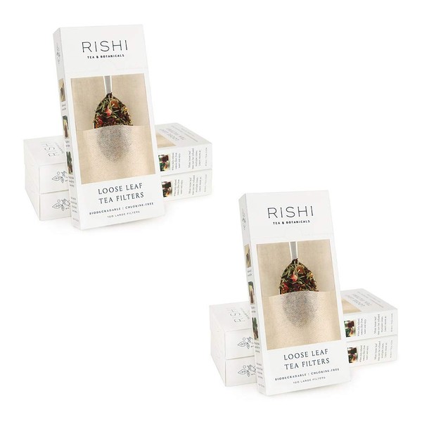 Rishi Tea Loose Leaf Tea Filters | Biodegradable BPA Free, Chlorine-Free | 100 Large Filters, 600 count (Pack of 6) (TB107)
