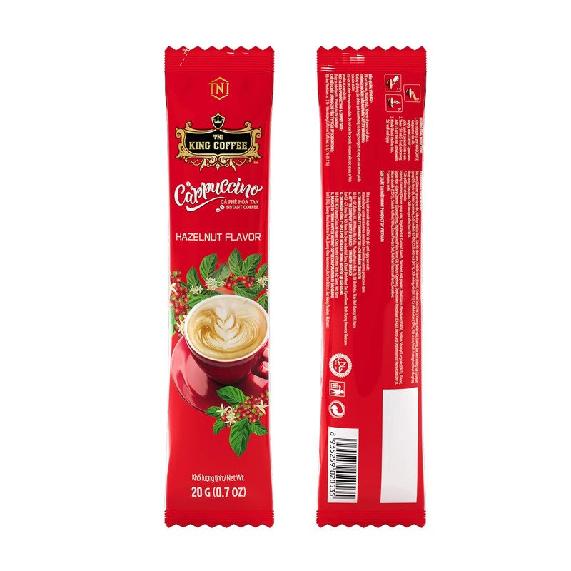 King Coffee Cappuccino Hazelnut-Box 12 sticks